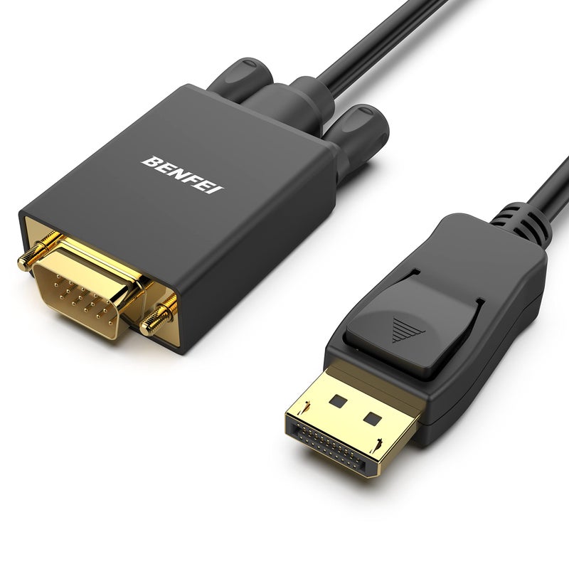 BENFEI DisplayPort to VGA 10 Feet Cable, Uni-Directional DP DisplayPort Computer to VGA Monitor Cable Male to Male Gold-Plated Cord Compatible with Lenovo, Dell, HP, ASUS and Other Brand - Image 1